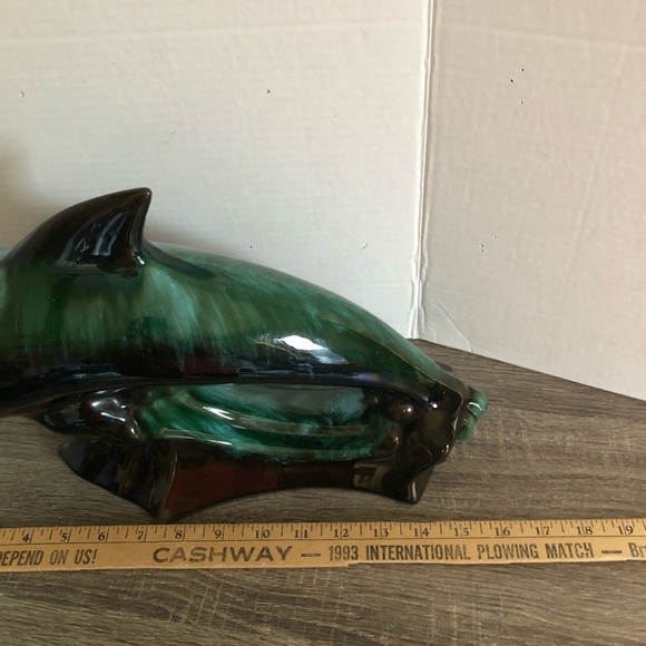 Vtg Large Blue Mountain Pottery Dolphin - Picture 11 of 11